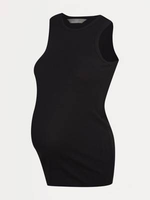 George Maternity Ribbed Racer Vest - Black
