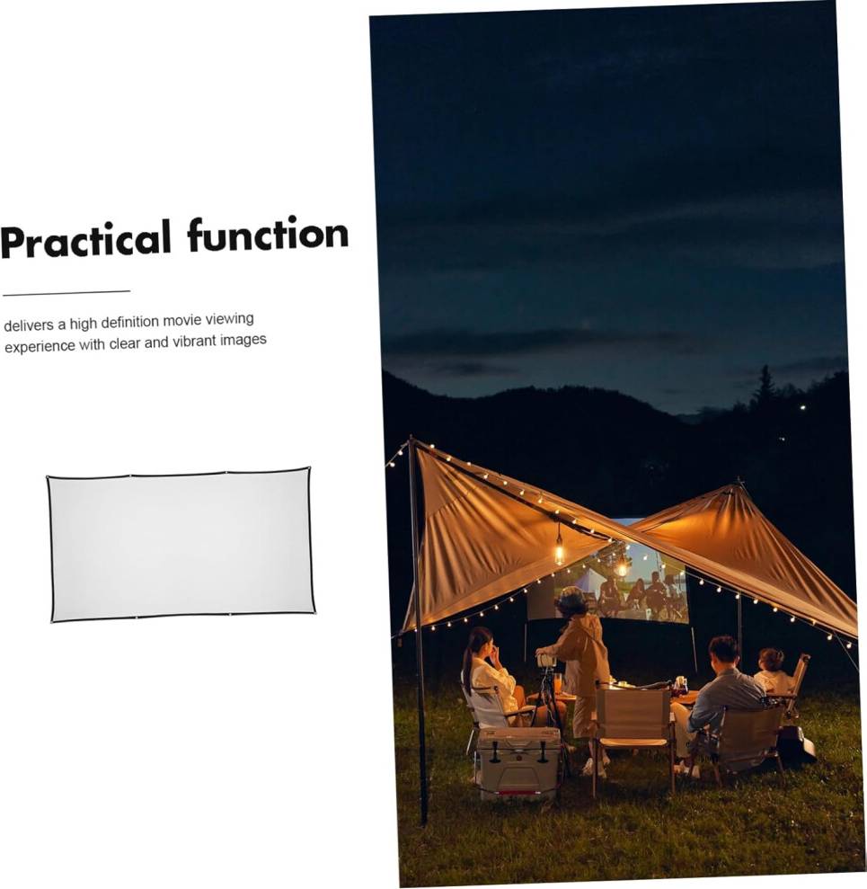 Projector screen stand HKHBJS Outdoor Projection Screen Stand 100 Inch