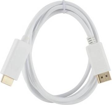 Displayport To Compatible Cable White