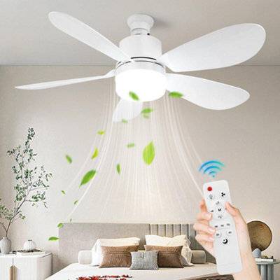 B&Q Socket Fan Light With Remote Control