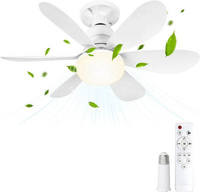 B&Q Socket Fan Light With Remote