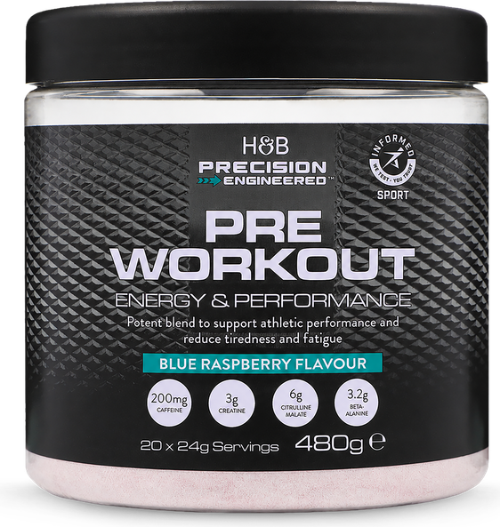 Precision Engineered Pre-Workout Blue Raspberry 480 g