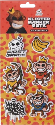 Monkey Stickers 6 Pcs