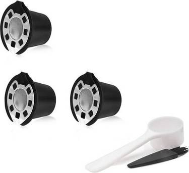 Sodial 3pcs Reusable Refillable Coffee Capsule Filters