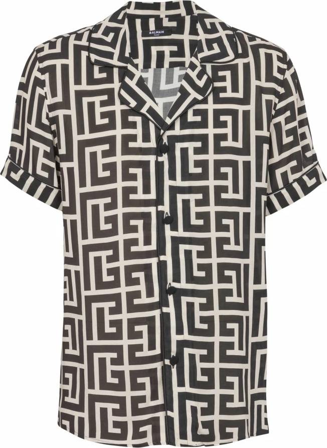 Balmain Pyjamas Skjorta Med Monogramtryck - Herr