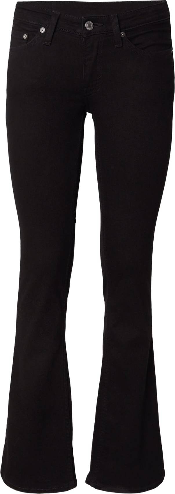 Weekday Luna Low Rise Skinny Bootcut Jeans - Black
