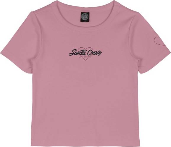 Santa Cruz Love Script Front T-Shirt - Rosa