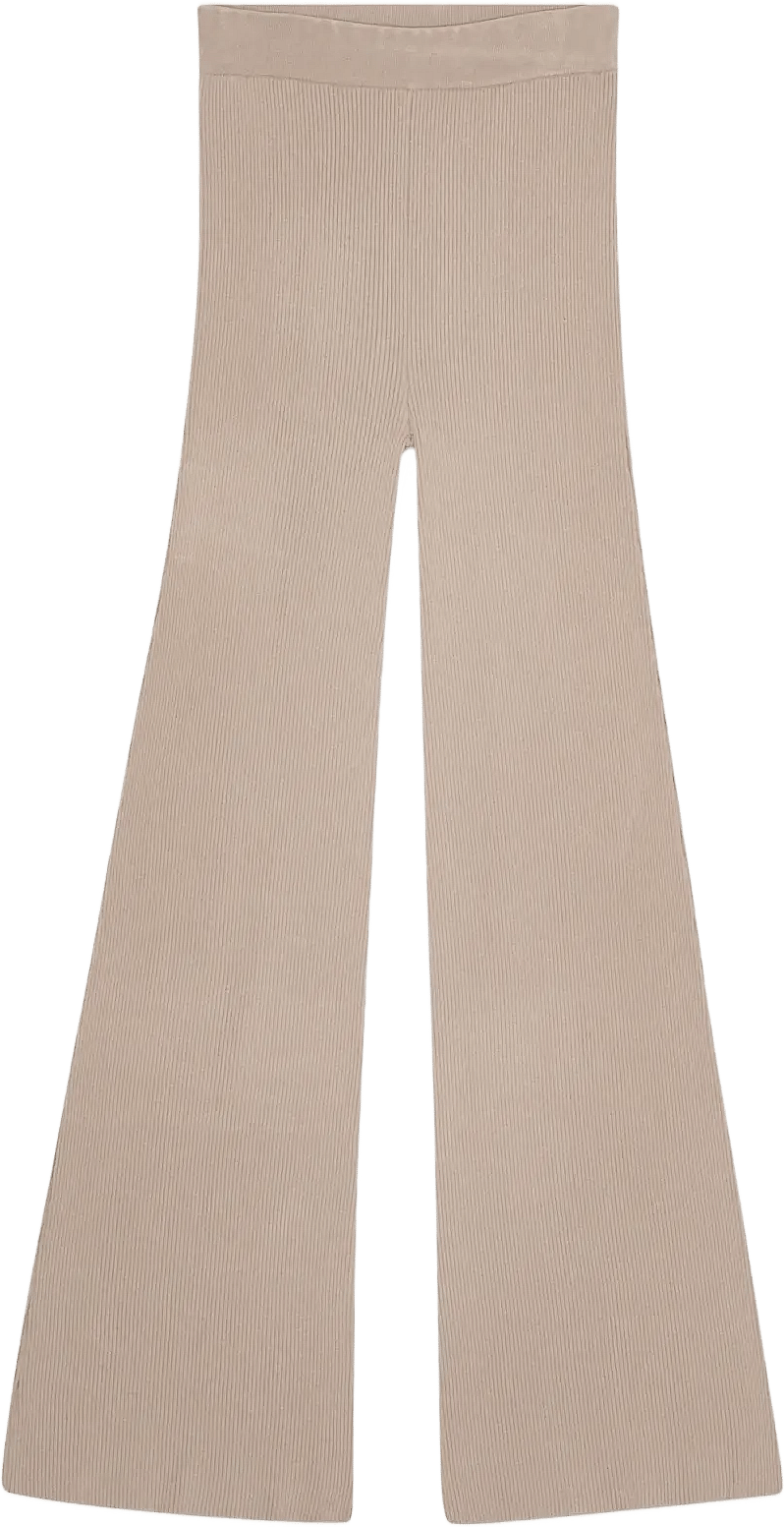 Remain Rib Knit Pants - Beige