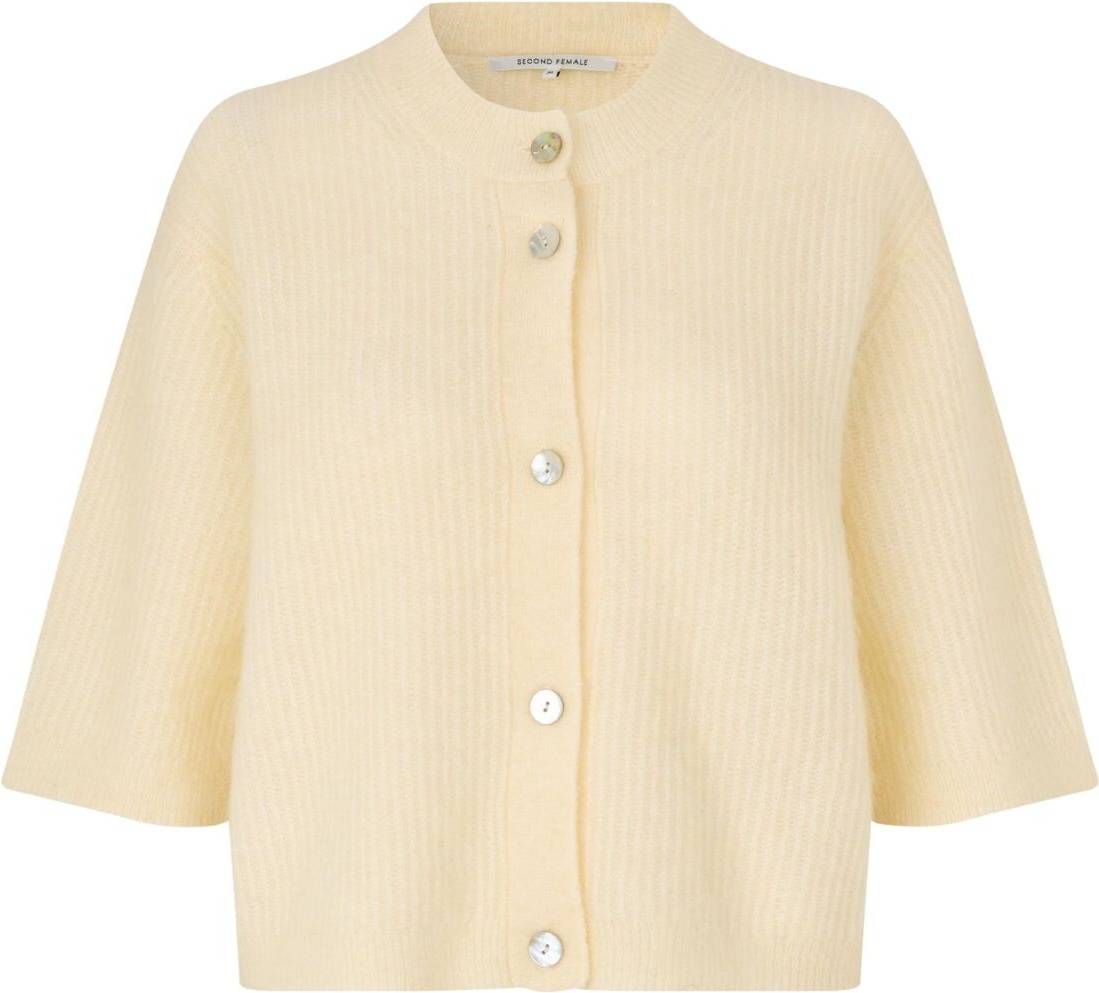 Cardigan Andrea Knit Rib Alabaster Gleam