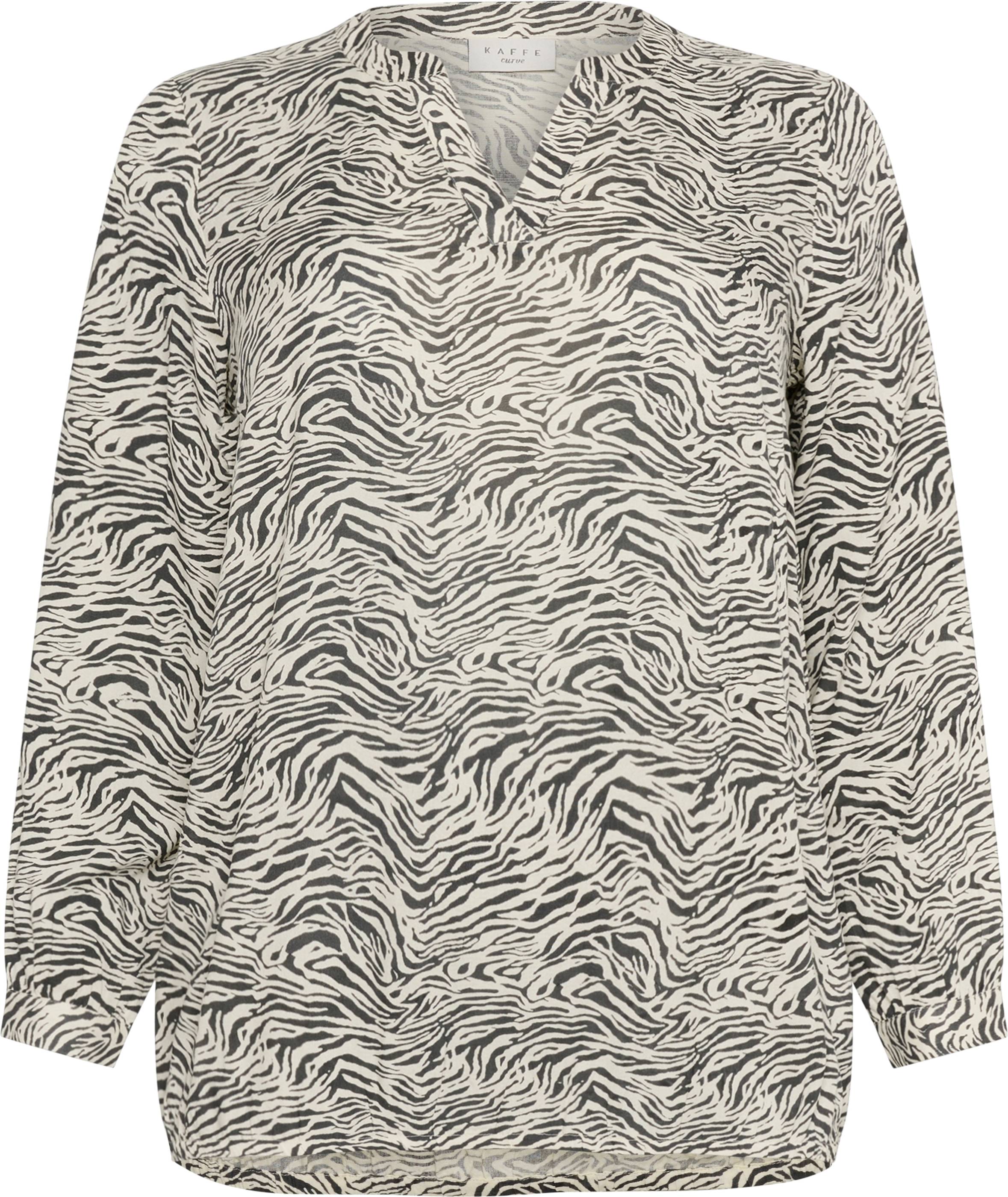 Kaffe Curve Blouse Multi-patterned - Grå
