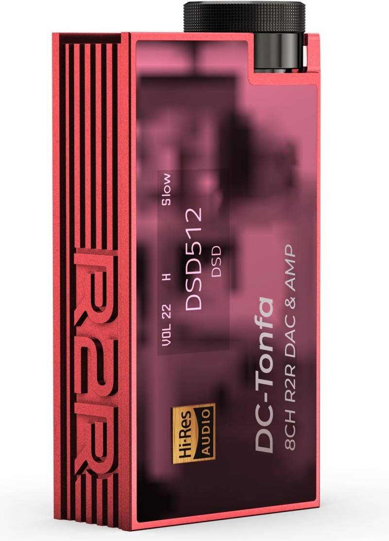 DC-Tonfa 8 Channel R2R Dongle DAC Red