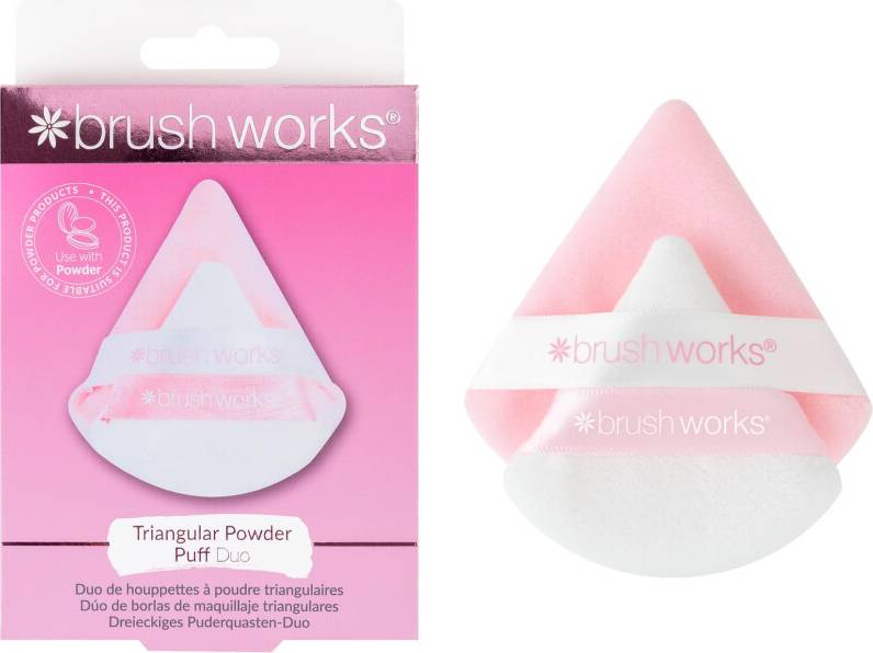 Brushworks Triangular Powder Puff Duo