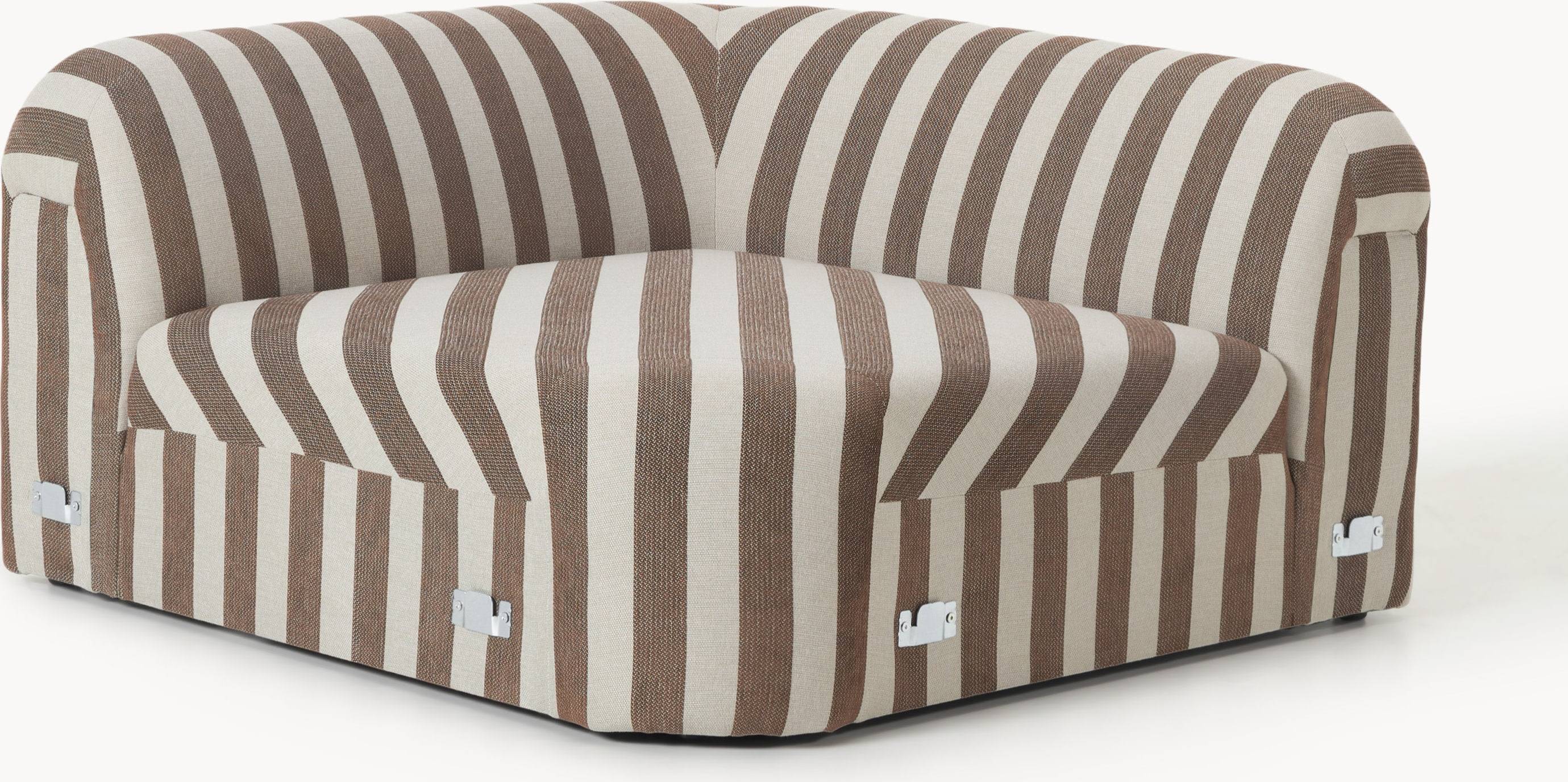 Westwing Collection Rund Randig Hörnmodul Wolke Soffa