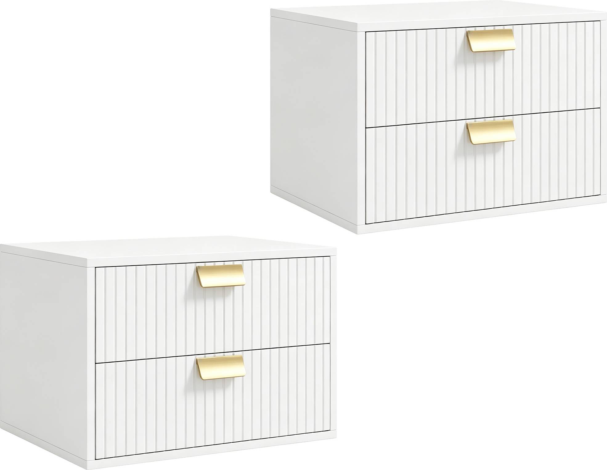 Homcom Modern Floating Nightstands Set 2