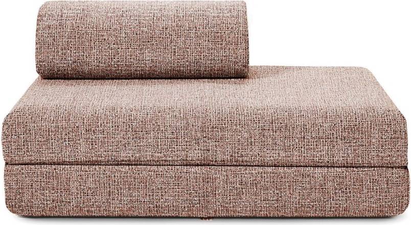 Canapé Droit Modulable Places Tweed Rouge