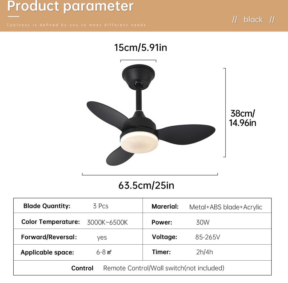XYLFLY 25 Inch 42 Inch 52 Inch Low Profile Ceiling Fan