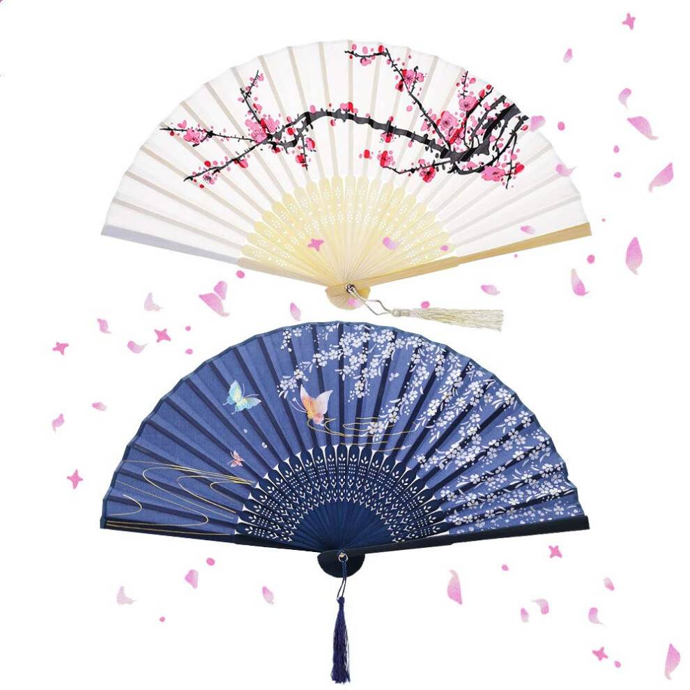 NETUME 2 Pieces Folding Hand Fans
