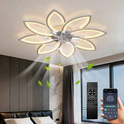 B&Q Smart RGB LED Ceiling Fan With Dimmable Light