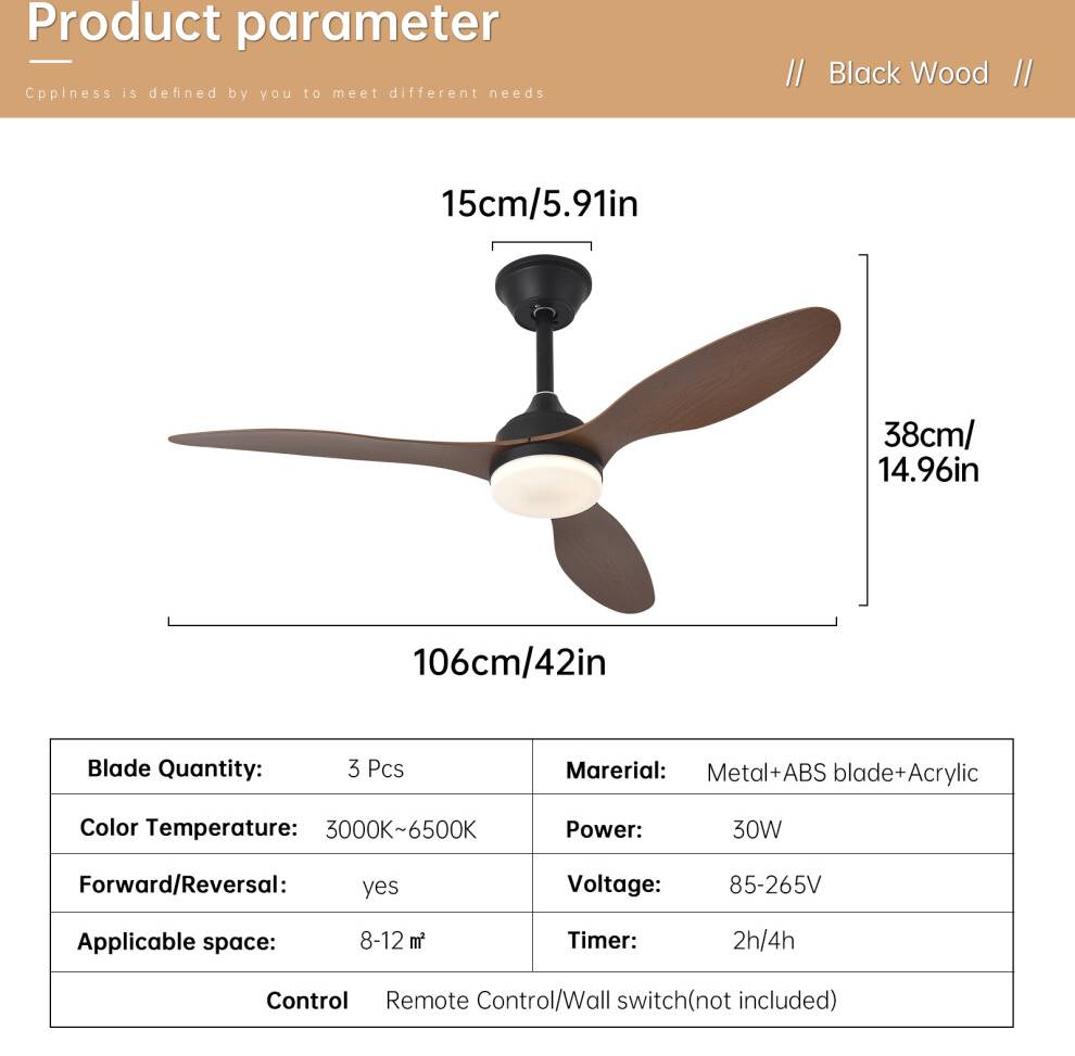 XYLFLY 25 Inch 42 Inch 52 Inch Low Profile Ceiling Fan