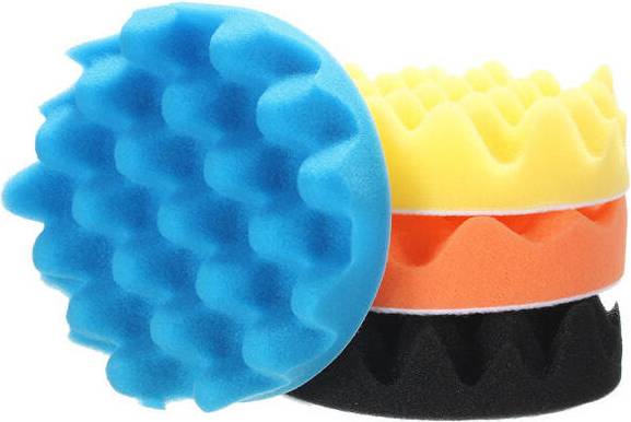 5 Inch 4pcs Sponge Wave Polishing Buffing Pads Kit