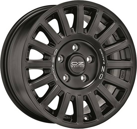 OZ Racing Rally Raid Matte Black Silver Lettering 8.5x18