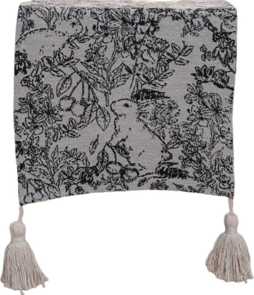 Black table cloth Table Runner Table Cloth Rabbit Tablecloth Black