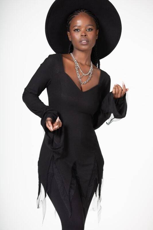 killstar Distressa Blouse - Sort