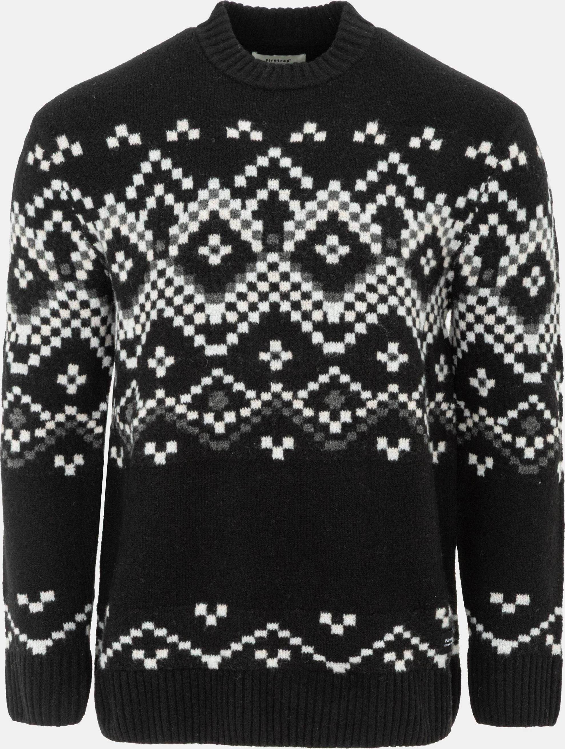 Firetrap Pattern Crew Jumper Men