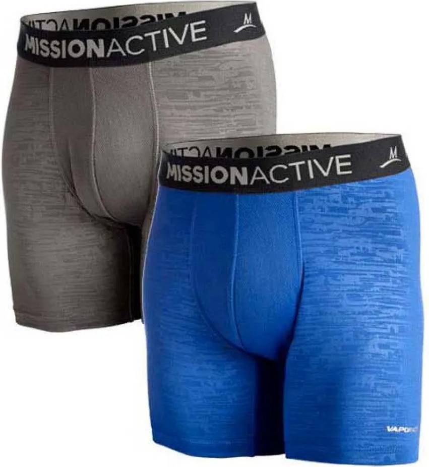 Performance Boxers 2 Units - Azul/Gris