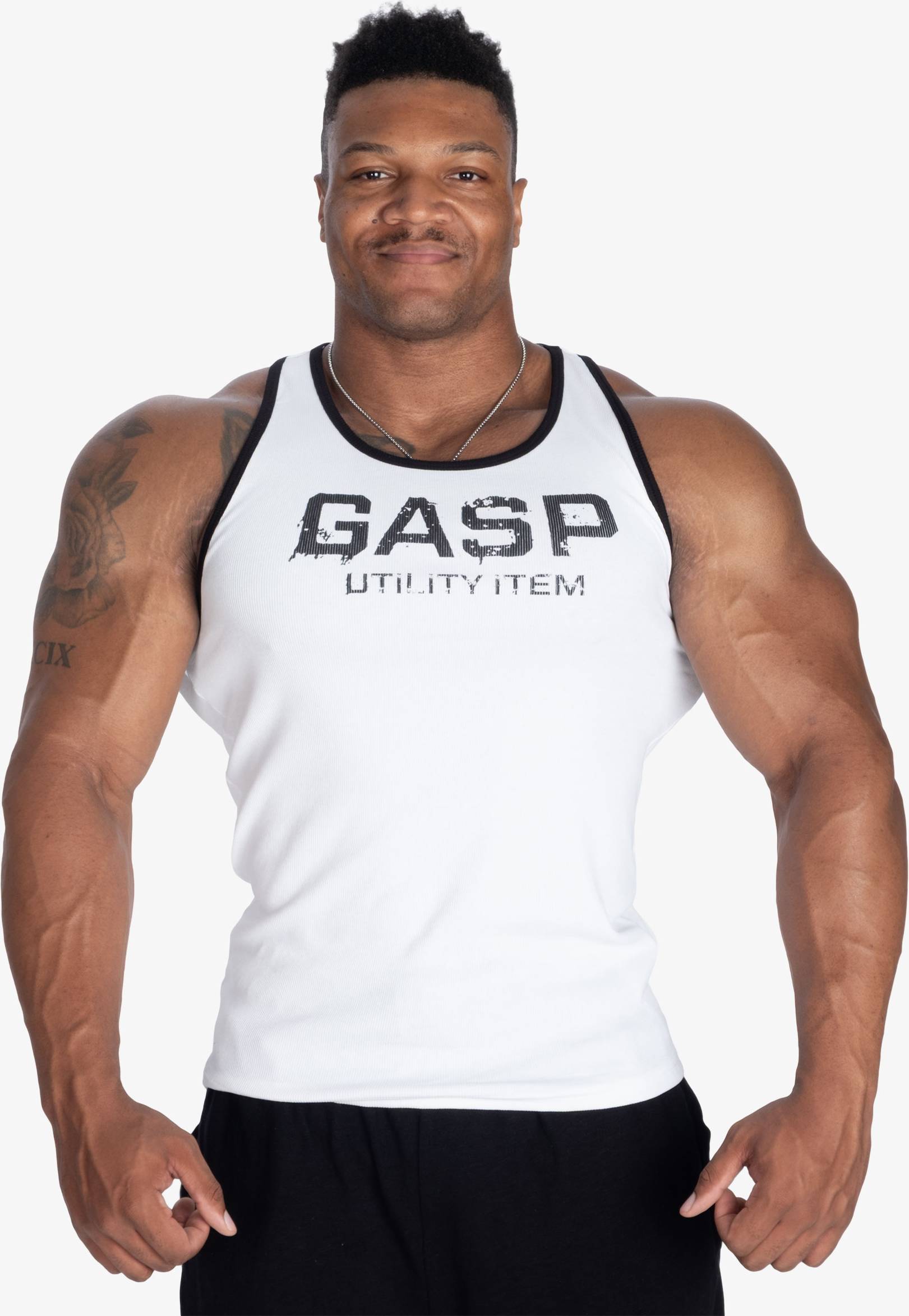 Gasp Ribbed T-Back - Hvid