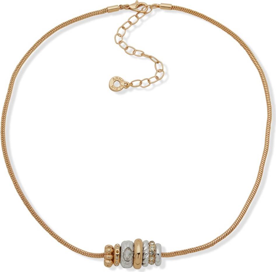 Sliding Rondelle Charm Necklace