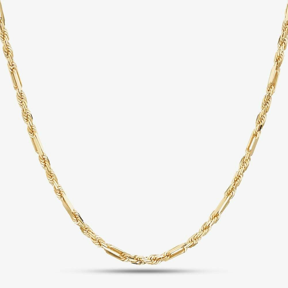 T.H.Baker 9ct Yellow Gold Figaro Rope Chain 18 Inch