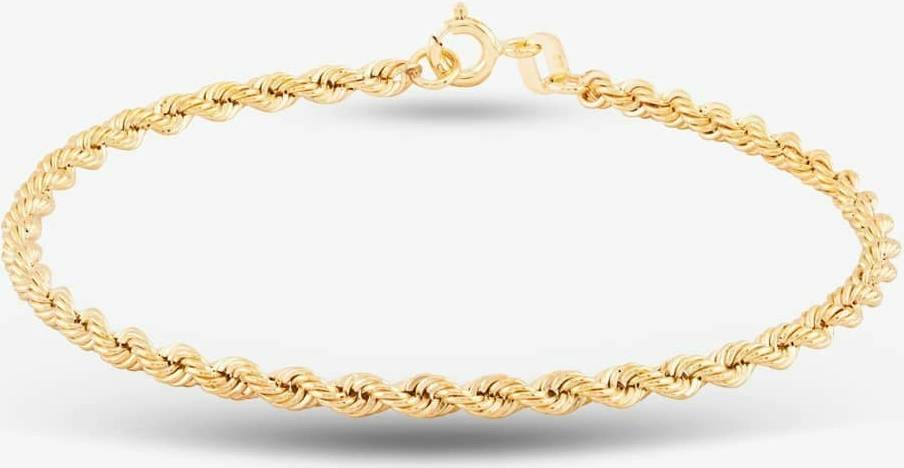T.H.Baker Rope Chain Bracelet Yellow Gold 7 Inch