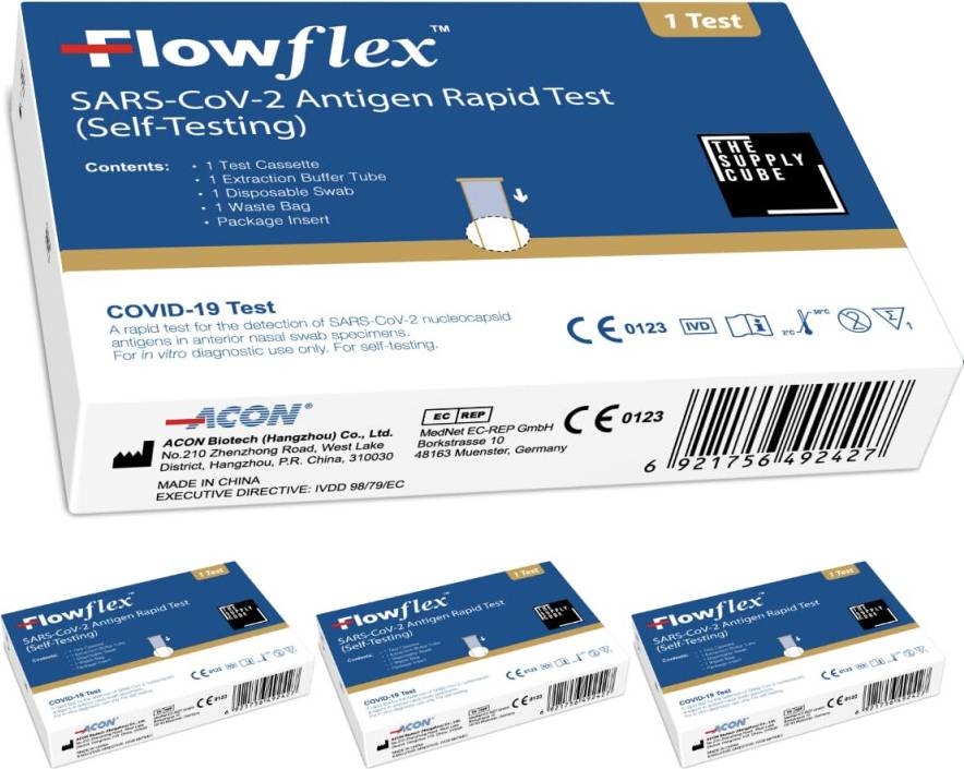 Covid tests Flowflex One Step Lateral Flow Test Kit 4 Packs