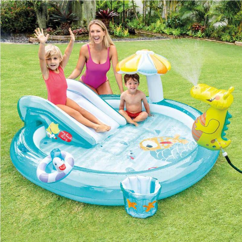 Inflatable Kids Slide Fish Pool