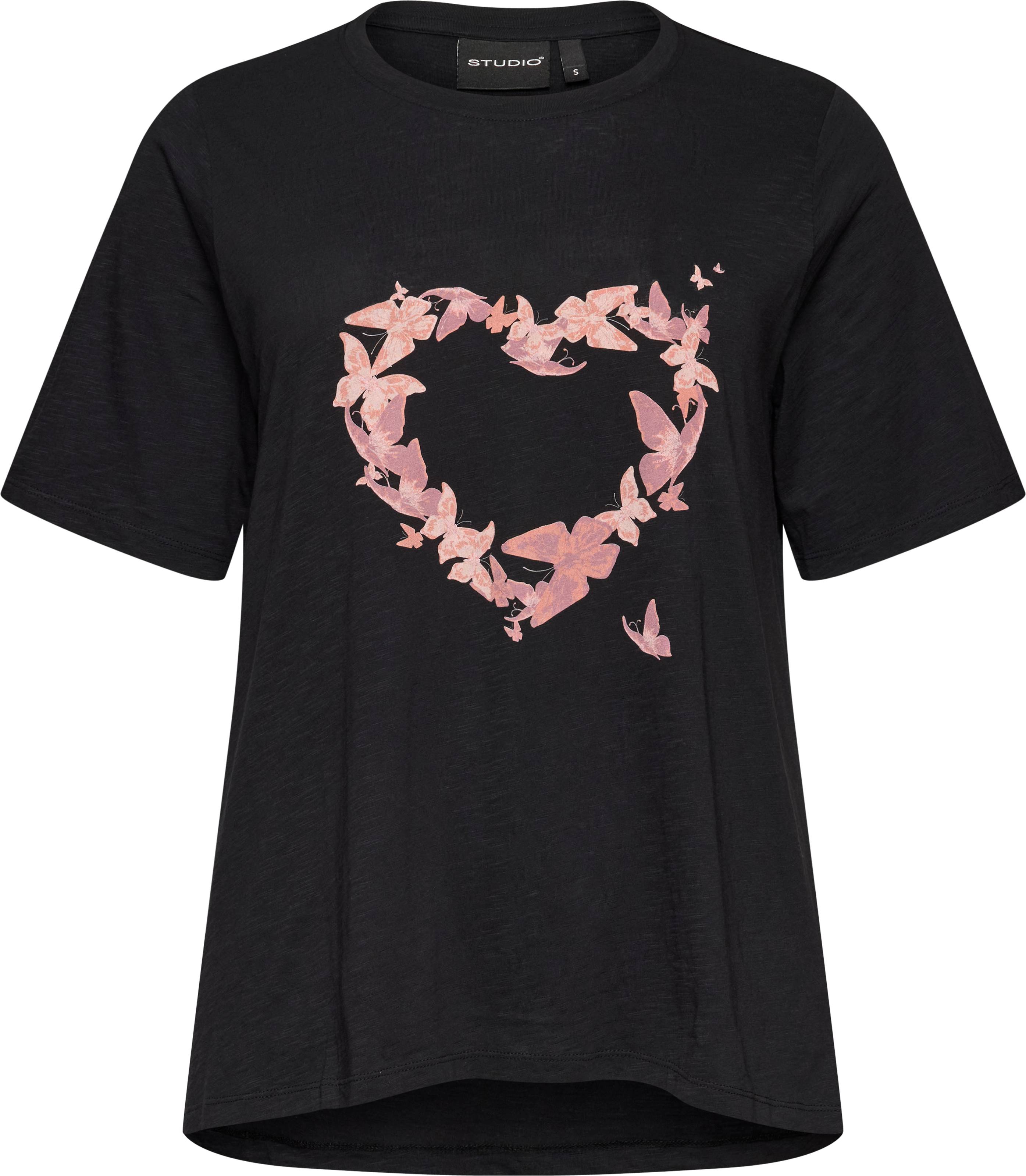 Bella Bluse - Sort/Rosa