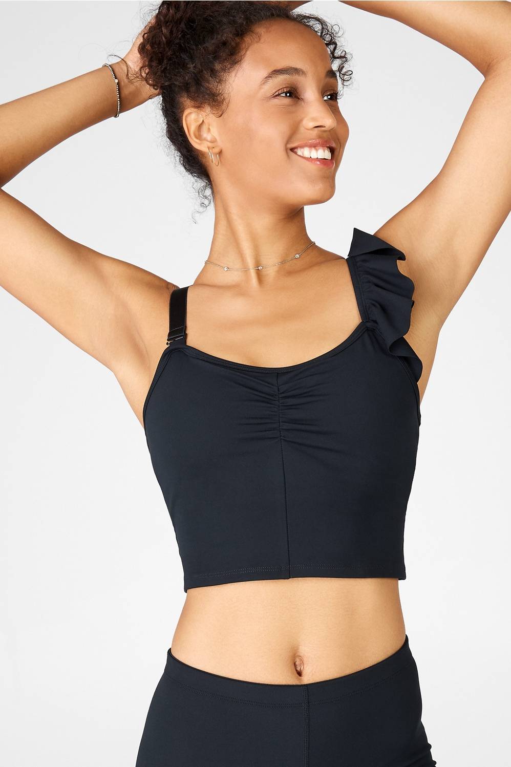 Fabletics Mellie Rüschen Tanktop - Schwarz