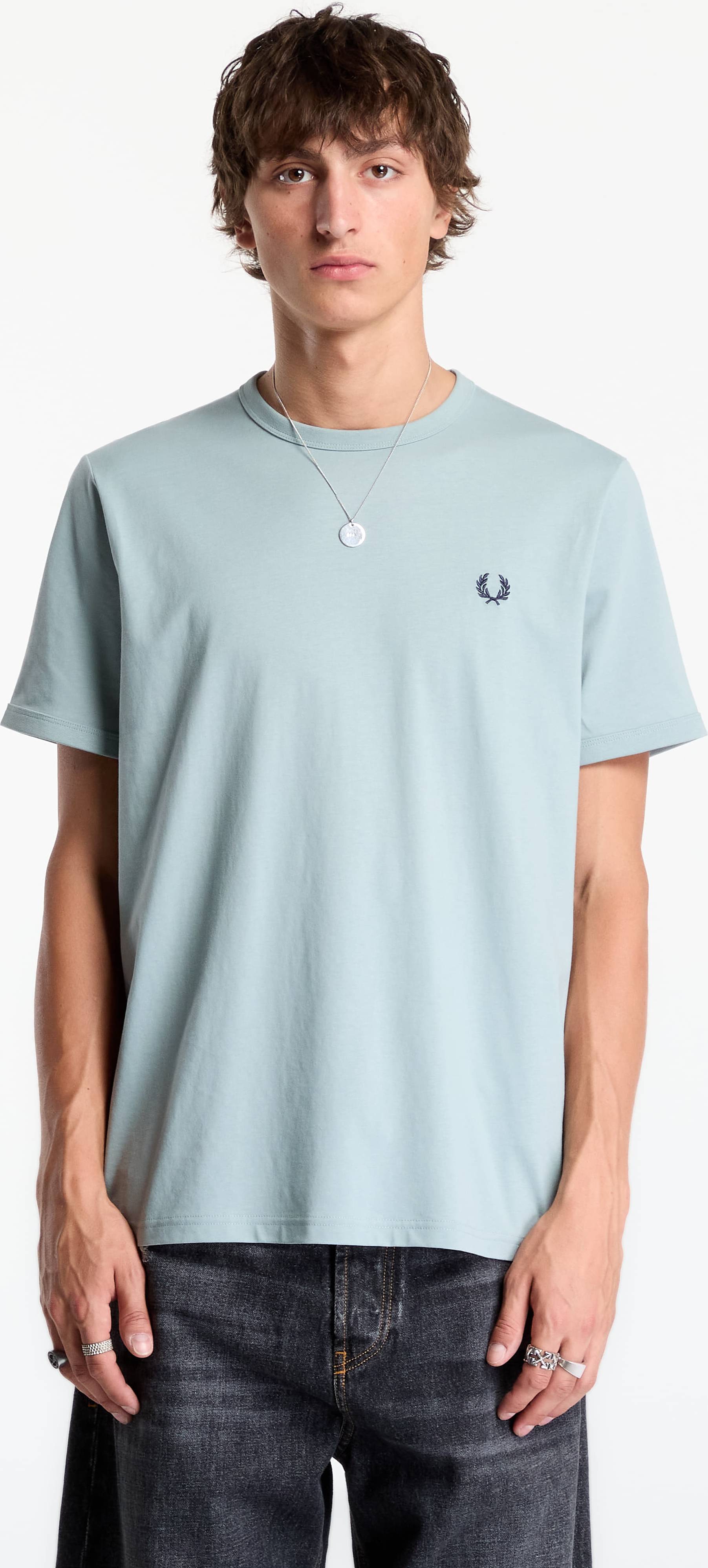 Fred Perry Ringer T-Shirt - Pale Blue