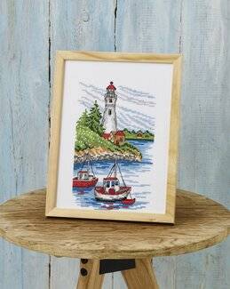 Permin Stickpackung Bild Boote Insel