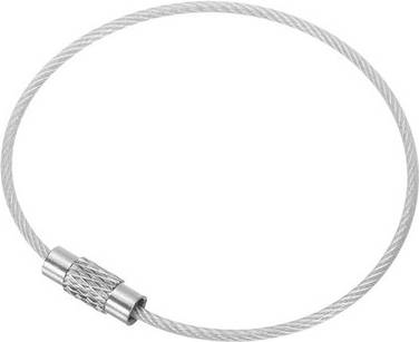 Uxcell 6 Wire Keychain Cable Stainless Steel Key Rings Transparent
