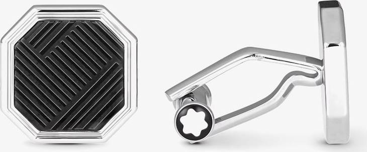 Montblanc Octagonal Extreme Pattern Cufflinks - Two Colour