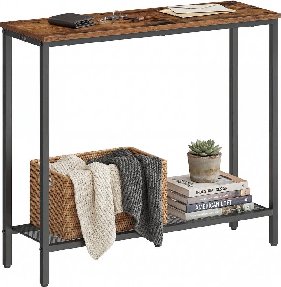 Vasagle Narrow Console Table Entryways 2 Layer Console Table