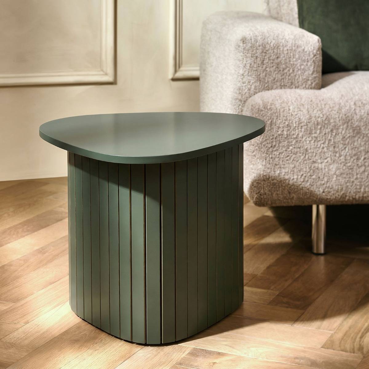 OHS Madison Ribbed Side Table Corner Small Table