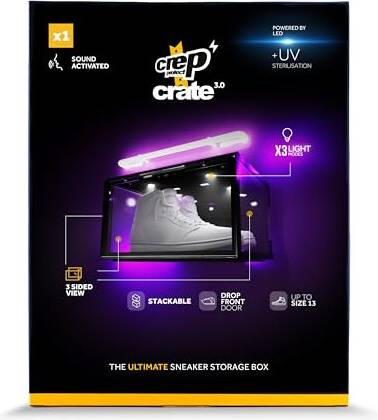 Crep protect Crep Protect Clear Shoe Box with LED Light Shoe Rack
