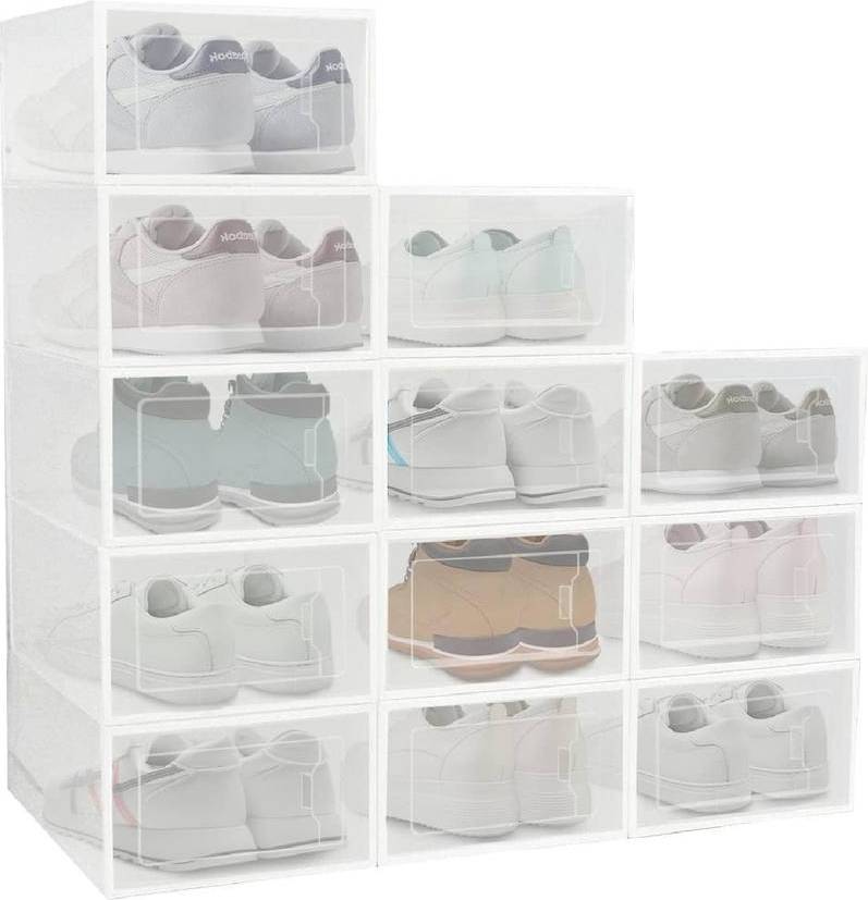 Storage boxes for shelves Shoe Box Storage Boxes Shoe Rack 12pcs
