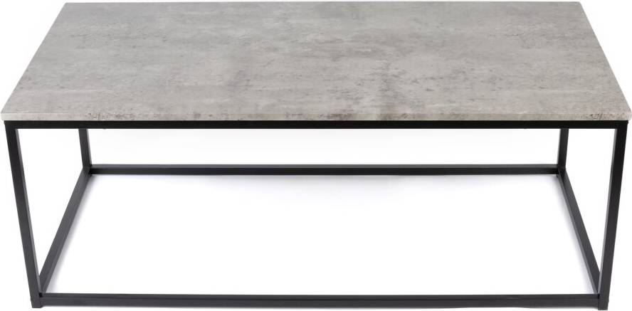 Rectangular Storage Coffee Table with Metal Frame