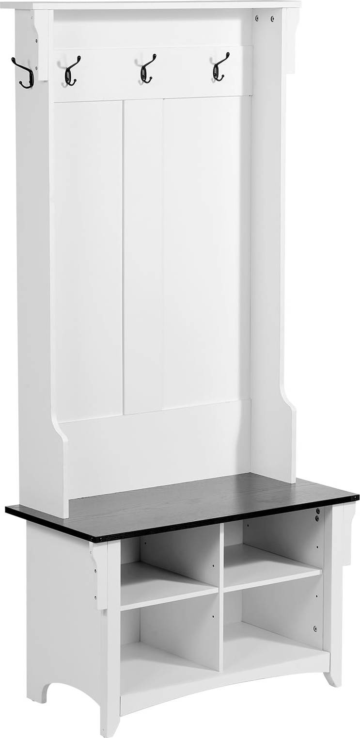 VEVOR Hall Tree With Storage White Shoe Rack