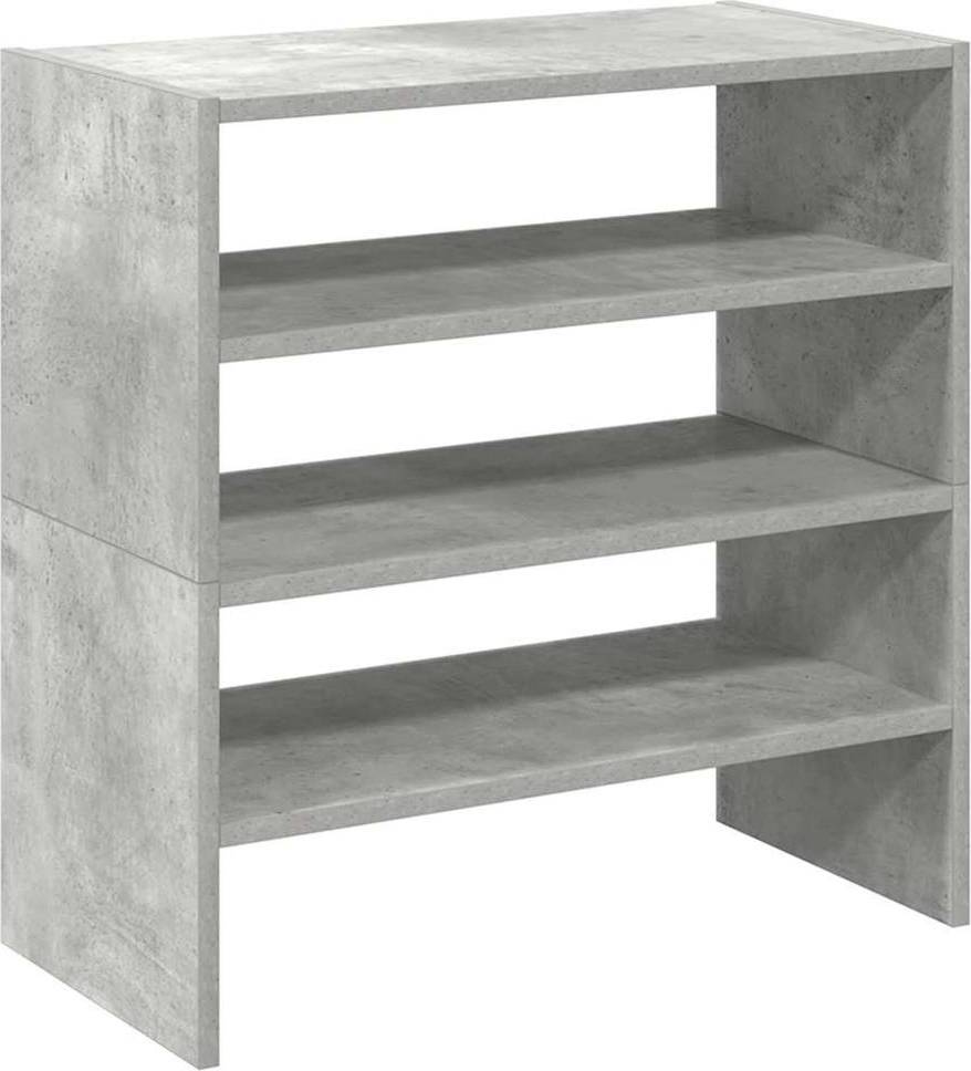 Berkfield Home Shoe Racks 2 Pcs Stackable Grey Shoe Rack 2pcs