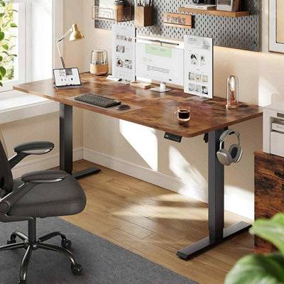 Adjustable standing desk B&Q Height Adjustable Standing Desk With Memory Function Writing Desk