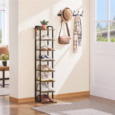 Yaheetech 8-Tier Rustic Shoe Rack Shoe Rack